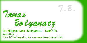 tamas bolyanatz business card